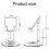 360 Rotating Desk Phone Holder – Foldable, Adjustable Angle/Height Stand for iPhone, Switch, Tablets 4.6–12.9", Black; compatible with iPhone, 6