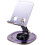 360 Rotating Desk Phone Holder – Foldable, Adjustable Angle/Height Stand for iPhone, Switch, Tablets 4.6–12.9", Black; compatible with iPhone, 7