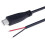 Καλώδιο τροφοδοσίας ανοιχτού άκρου USB C 90 μοιρών/ευθείας κεφαλής 2 ακίδων, 3