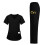 Women's V-Neck Scrubs Top Black XL 6