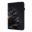 Ελαφριά θήκη PU/TPU Folio για συμβατότητα με Samsung Galaxy Tab A9 – Σχέδιο με μαύρο λουλούδι, 2