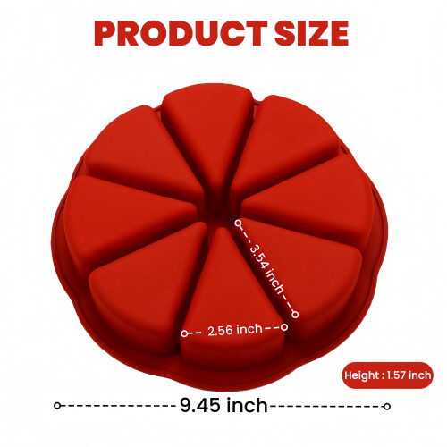 Triangle 8-Cavity Silicone Scone Pan, Non-Stick, 2 Count 1