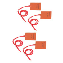 4er Set Silikon-Heizmatten 12V 7,5W 50x50mm für Rohrfass