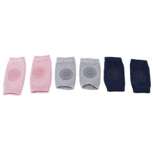 3 Paar Baby-Knieschützer aus gekämmter Baumwolle, Unisex, für krabbelnde Säuglinge, rutschfest, Schutzschoner