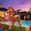 Opblaasbare paardenballon, bruin, groot, feestdecoratie 2