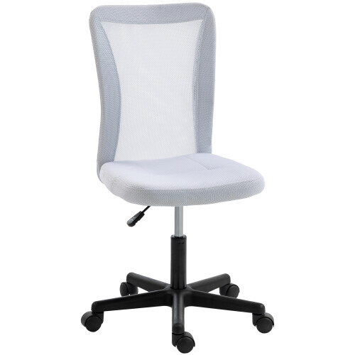 Vinsetto Vinsetto Mesh Office Chair Armless Adjustable Height White 1