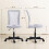 Vinsetto Vinsetto Mesh Office Chair Armless Adjustable Height White 3