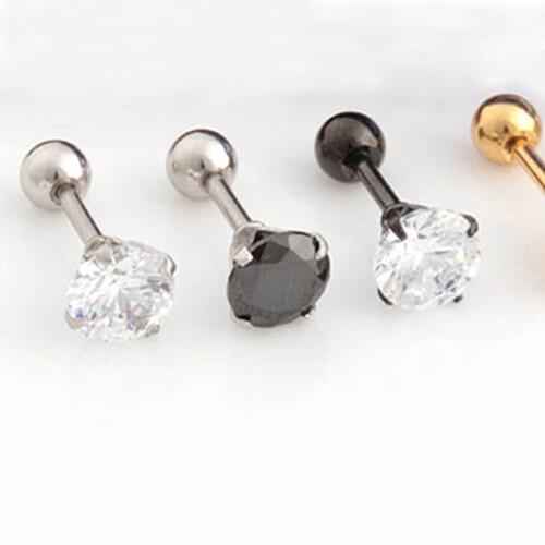 Άνδρες Γυναικεία Στρας Χόνδρος Tragus Bar Helix Άνω Αυτί Σκουλαρίκι Κοσμήματα Stud 2