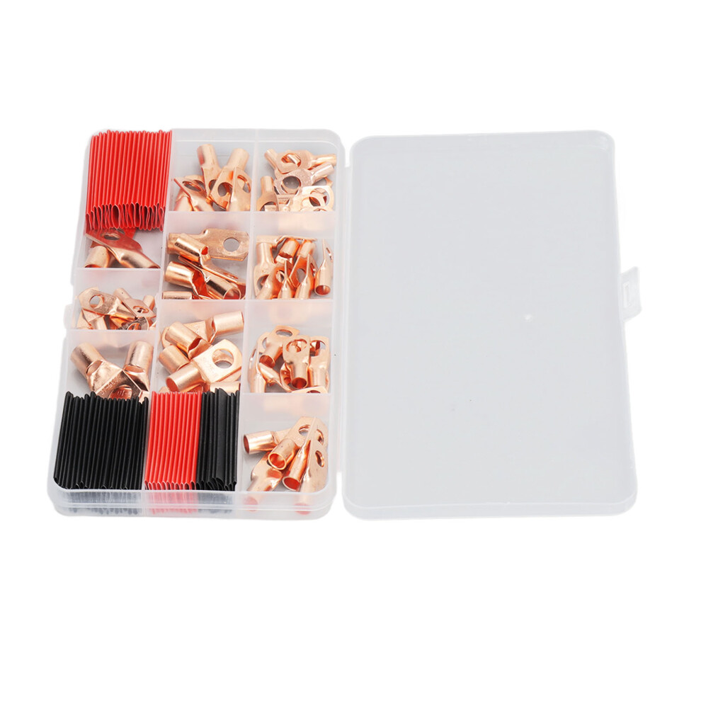 120Pcs Copper Wire Lugs Heat Shrink Kit, High Temp Resistant, 3-10Mm 4601389959901