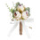 Roseblomstbrosje med grønne blader, 11,5 cm 5