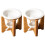 2Sets Aromabrenner Bambus Keramik Teelichthalter Duftöl Diffusor 4