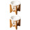 2Sets Aromabrenner Bambus Keramik Teelichthalter Duftöl Diffusor 7