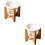 2Sets Aromabrenner Bambus Keramik Teelichthalter Duftöl Diffusor 8