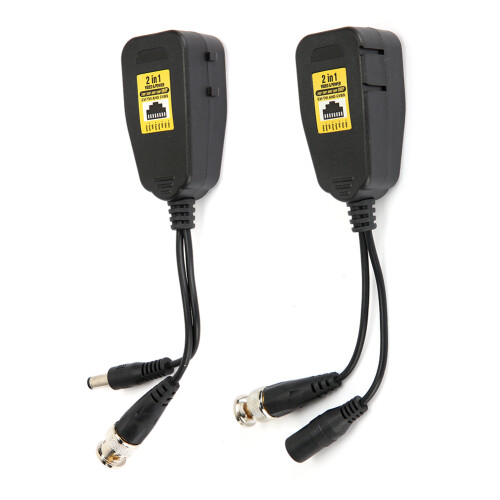 Επιχρυσωμένο BNC HD Video Balun Μεταφορά HD σε μεγάλες αποστάσεις με υποδοχή τροφοδοσίας 1
