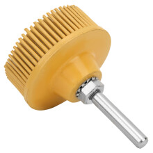 2 Inch Emery Rubber Bristle Disc for Burr Rust Removal, Yellow