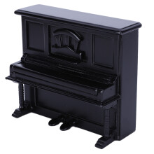 12 Doll House Miniature Wood Piano Toy Decoration Black or Red