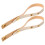 1Pair Snap Button Shoe Straps for High Heels Adjustable Beige PU Bands 4