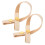 1Pair Snap Button Shoe Straps for High Heels Adjustable Beige PU Bands 7