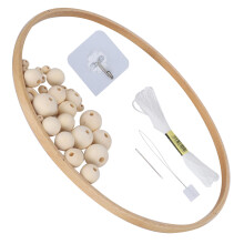 Wood Beads Wind Chimes Kit DIY Craft Supplies Handmade Pendant for Home Decor