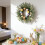 Coroană de Paște cu frunziș artificial și ouă decorative 4