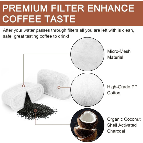 Delonghi Espresso Machine Water Filter 4-Pack Activated 2