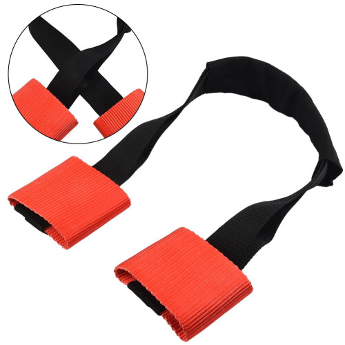 Motorcycle Motorbike Front Handlebar Transport Bar Tie Down Strap Red 1