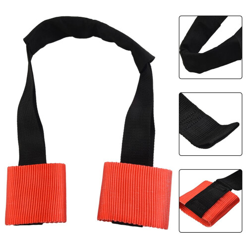 Motorcycle Motorbike Front Handlebar Transport Bar Tie Down Strap Red 2