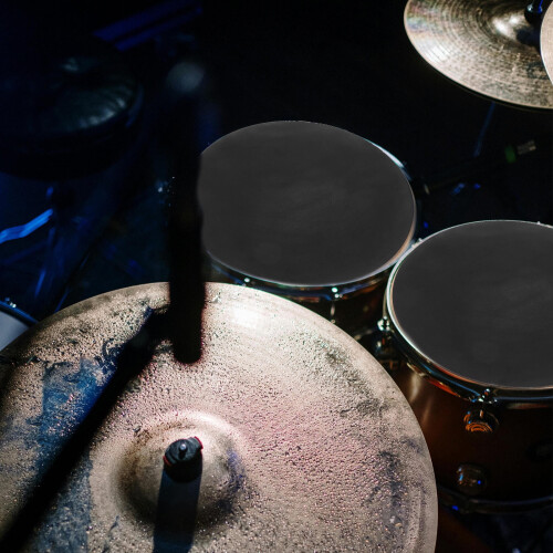 Minkissy Drum Pads Practice Black Rubber Drum Muffler Pad 1Set 2