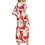 Women's Christmas Print Bathrobe 3/4 Sleeve Red 2X 6