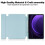 Capa de couro transparente com rotação de 360 e teclado integrado, azul celeste, 11 polegadas, compatível com Samsung Galaxy Tab S9FE. 4
