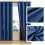 Blackout Curtain Panel Pair Navy Blue 63x52 Inch 6