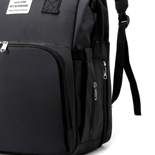 Backpack Diaper Bag With Stroller Clips Multi Functional Large Capacity Structured Frame Opens Wide Water Resistant Fabric Durable Long Lasting 2