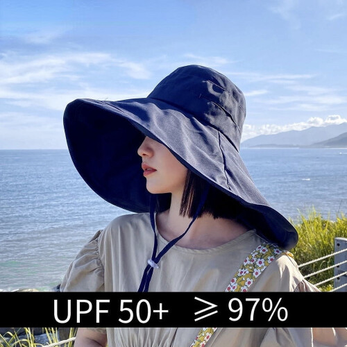 Cappello da sole da donna a tesa larga, protezione UPF50+, pieghevole e impermeabile. 1