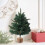 White Flocked Mini Christmas Tree 17.72 in PVC Snow-Covered 5