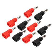 10 Stück 4mm Rote Schwarze Bananenstecker Steckbare Lötfrei für Autos Boote