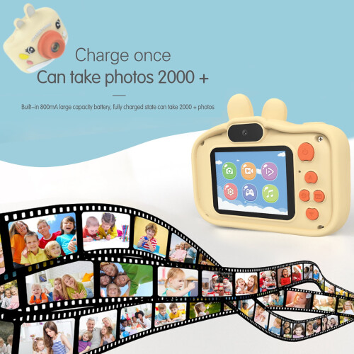 Ψηφιακή φωτογραφική μηχανή για παιδιά 1080P με διπλό φακό, οθόνη IPS 2", ζουμ 8X, 2