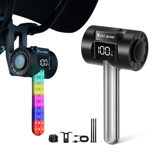 Φως Ποδηλάτου WEST BIKING, Πίσω Φως Ποδηλάτου LED Φόρτιση USB Φόρτιση Αισθητήρα Φρένων 1