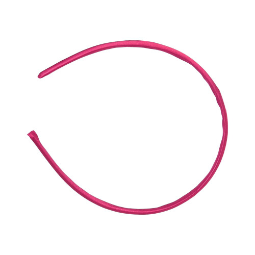 Cerchietto da donna color rosa acceso con inserti in rete e piume. 2