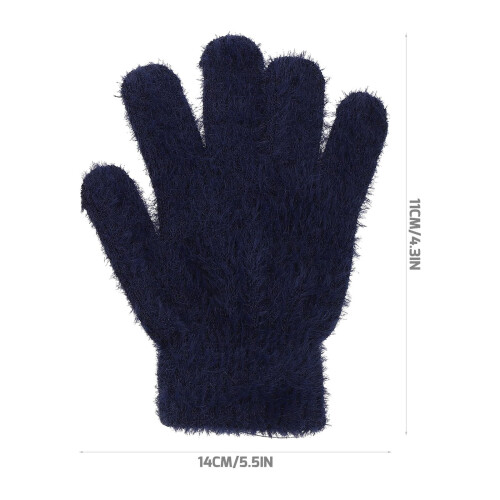 Kids Winter Plush Gloves Warm Wool Mittens 1 Pair 2