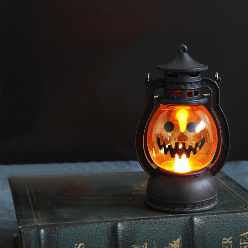 Φαναράκια φαντασμάτων για το Halloween – Λαμπάκια κεριών LED χωρίς φλόγα, Vintage Retro Decor, 1
