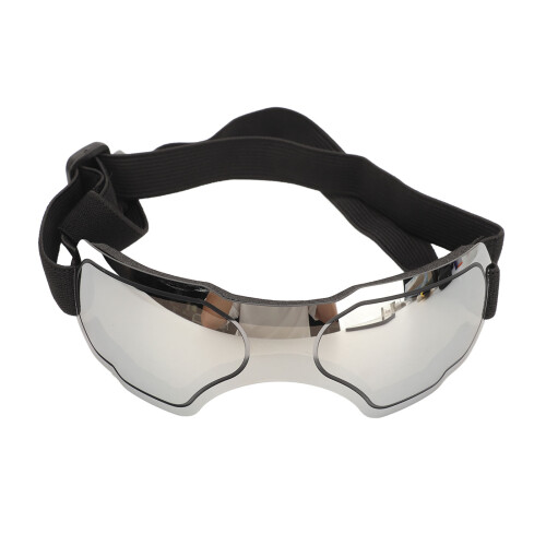 Dog Goggles PC UV Wind Dustproof Silver-Med-Lg 1