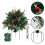 SDJMa Pre-lit Artificial Christmas Tree 40 LED Red Gold 4