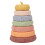 Developmental Teething Learning Stacker with Unique Textures, Educational Baby Toy Featuring Visual Exploration, Squeeze Play Interactive Rings, Safe 2