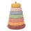 Developmental Teething Learning Stacker with Unique Textures, Educational Baby Toy Featuring Visual Exploration, Squeeze Play Interactive Rings, Safe 3