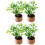 4 stuks mini potted plants kunstmatig, house decor, 100% polyester 7