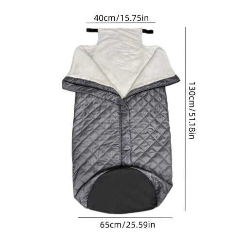 Wheelchair Blanket with Zipper for Lower Body Warmth 2