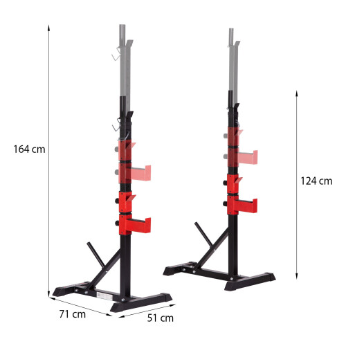 Adjustable Barbell Stands - Weightlifting, Home Gym 2