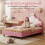 3ft Single Upholstered Bed Velvet with LED Light 7