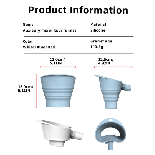 Χωνί αλευριού σιλικόνης για μίξερ KitchenAid – 2