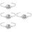 4Stk Damen Bangle Armband Geburtstagsgeschenk 8